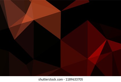 Dark Red vector hexagon mosaic texture. Shining illustration, which consist of triangles. Brand new design for your business.