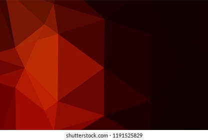 Dark Red vector hexagon mosaic cover. Creative illustration in halftone style with gradient. A completely new template for your business design.