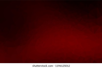 Dark Red vector hexagon mosaic texture. Colorful illustration in abstract style with gradient. The best triangular design for your business.