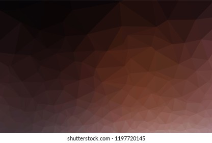 Dark Red vector hexagon mosaic cover. Shining illustration, which consist of triangles. A new texture for your design.