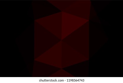 Dark Red vector hexagon mosaic texture. Brand new colored illustration in blurry style with gradient. Triangular pattern for your business design.