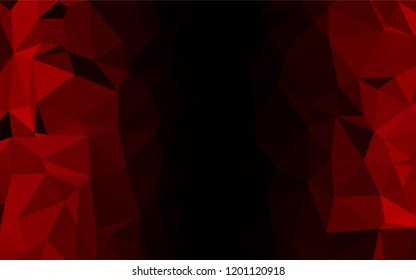 Dark Red vector hexagon mosaic cover. Colorful illustration in abstract style with gradient. The completely new template can be used for your brand book.