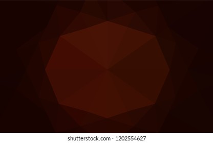 Dark Red vector hexagon mosaic texture. Glitter abstract illustration with an elegant design. The elegant pattern can be used as part of a brand book.