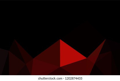 Dark Red vector hexagon mosaic template. Geometric illustration in with gradient.  The best triangular design for your business.