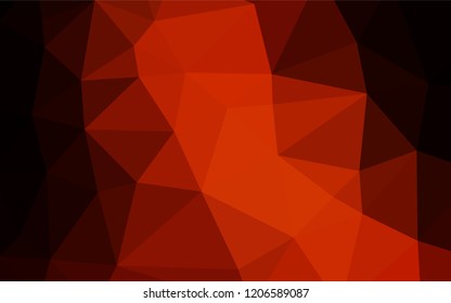 Dark Red vector hexagon mosaic cover. Modern geometrical abstract illustration with gradient. The template can be used as a background for cell phones.