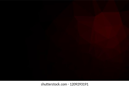 Dark Red vector hexagon mosaic texture. Brand new colored illustration in blurry style with gradient. A completely new design for your business.