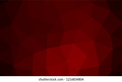 Dark Red vector hexagon mosaic cover. Creative illustration in halftone style with gradient. The polygonal design can be used for your web site.