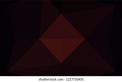 Dark Red vector hexagon mosaic cover. Geometric illustration in Origami style with gradient.  Brand new style for your business design.