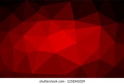 Dark Red vector hexagon mosaic texture. Colorful abstract illustration with gradient. The textured pattern can be used for background.