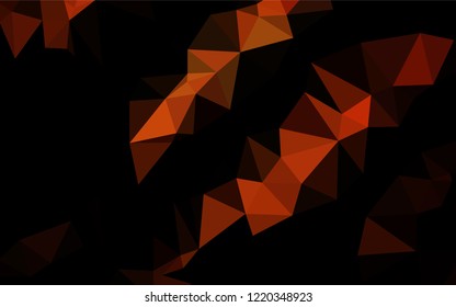 Dark Red vector hexagon mosaic cover. Creative illustration in halftone style with gradient. A new texture for your design.