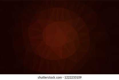 Dark Red vector hexagon mosaic texture. Shining colored illustration in a Brand new style. Triangular pattern for your business design.