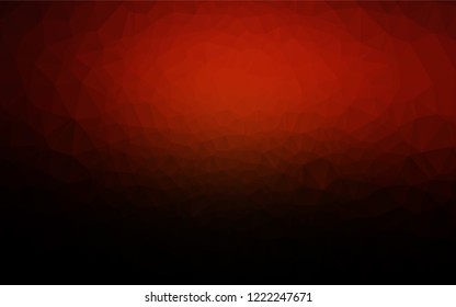 Dark Red vector hexagon mosaic template. Creative illustration in low poly style with gradient. A completely new design for your business.