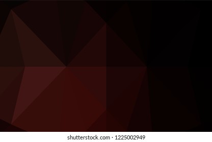 Dark Red vector hexagon mosaic template. Glitter abstract illustration with an elegant design. The template can be used as a background for cell phones.