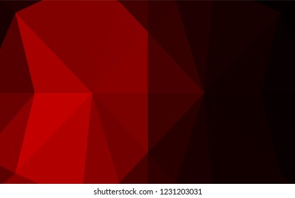 Dark Red vector hexagon mosaic cover. A completely new color illustration in a vague style. A completely new design for your business.
