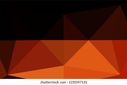 Dark Red vector hexagon mosaic texture. Shining illustration, which consist of triangles. Brand new design for your business.