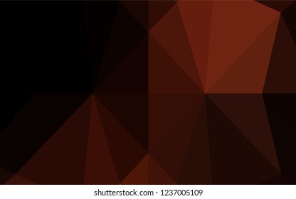 Dark Red vector hexagon mosaic cover. Modern geometrical abstract illustration with gradient. The template can be used as a background for cell phones.