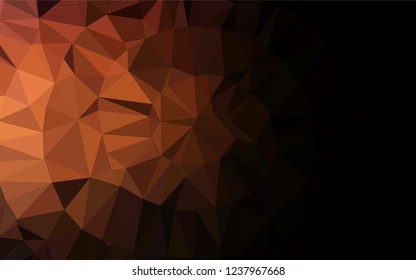 Dark Red vector hexagon mosaic cover. Geometric illustration in Origami style with gradient.  The polygonal design can be used for your web site.