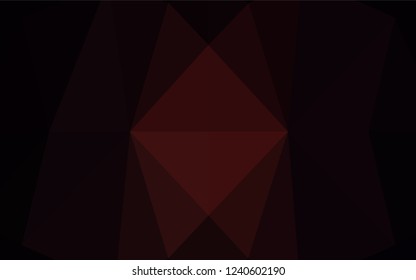Dark Red vector hexagon mosaic texture. Colorful abstract illustration with gradient. The template can be used as a background for cell phones.
