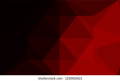 Dark Red vector hexagon mosaic texture. A vague abstract illustration with gradient. A completely new design for your business.