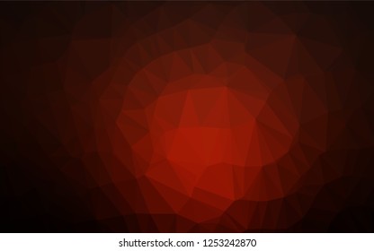 Dark Red vector hexagon mosaic texture. Creative geometric illustration in Origami style with gradient. A completely new template for your business design.