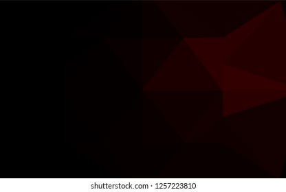 Dark Red vector hexagon mosaic template. Geometric illustration in Origami style with gradient.  The polygonal design can be used for your web site.