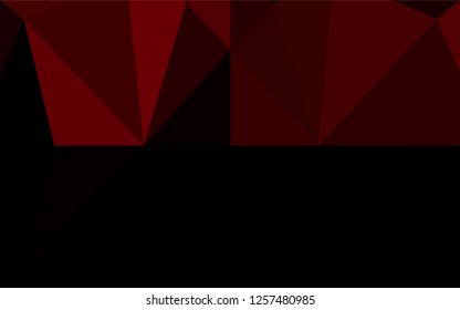 Dark Red vector hexagon mosaic template. Brand new colored illustration in blurry style with gradient. The polygonal design can be used for your web site.