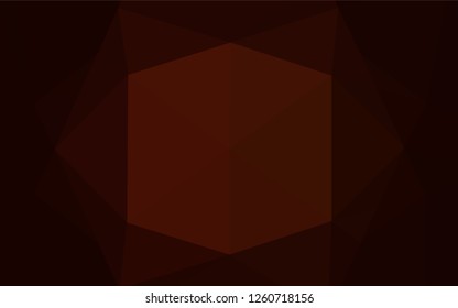Dark Red vector hexagon mosaic cover. Brand new colored illustration in blurry style with gradient. The completely new template can be used for your brand book.