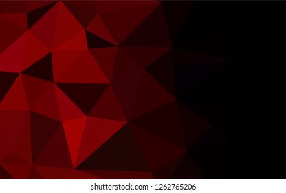 Dark Red vector hexagon mosaic texture. Shining colored illustration in a Brand new style. A completely new template for your business design.