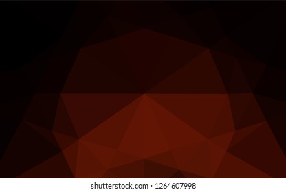 Dark Red vector hexagon mosaic cover. A sample with polygonal shapes. The best triangular design for your business.