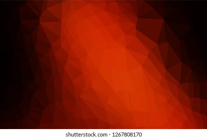 Dark Red vector hexagon mosaic texture. Shining illustration, which consist of triangles. Brand new style for your business design.