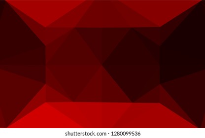 Dark Red vector hexagon mosaic texture. Colorful illustration in abstract style with gradient. A completely new design for your business.
