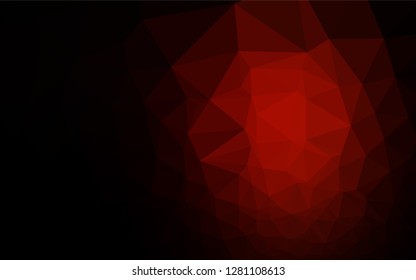 Dark Red vector hexagon mosaic template. Creative geometric illustration in Origami style with gradient. A new texture for your design.