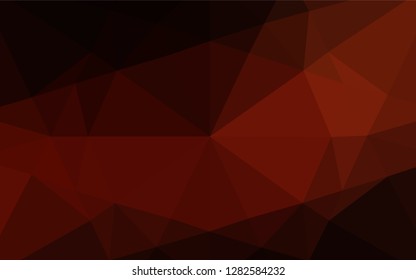 Dark Red vector hexagon mosaic template. A vague abstract illustration with gradient. The polygonal design can be used for your web site.