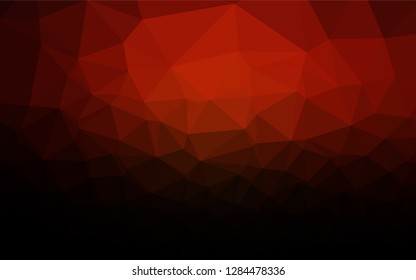 Dark Red vector hexagon mosaic template. Glitter abstract illustration with an elegant design. The polygonal design can be used for your web site.