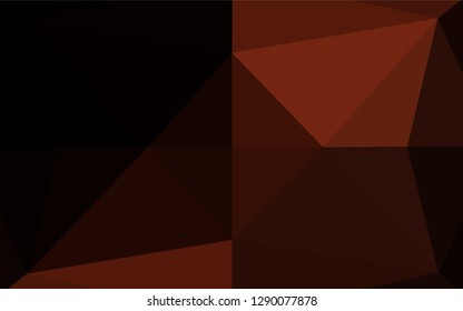 Dark Red vector hexagon mosaic template. Triangular geometric sample with gradient.  The textured pattern can be used for background.