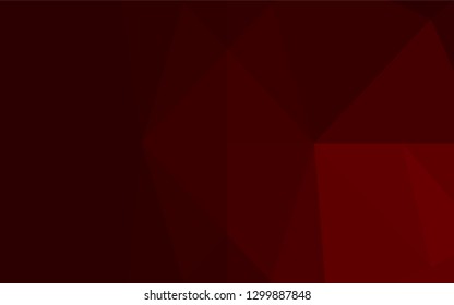 Dark Red vector hexagon mosaic cover. Colorful illustration in abstract style with gradient. Triangular pattern for your business design.