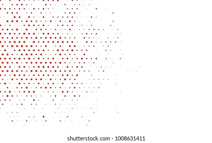 Dark Red vector illustration which consist of circles. Dotted gradient design for your business. Creative geometric background in halftone style with colored spots.