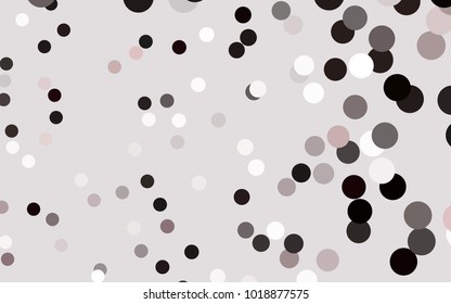 Dark Red vector illustration which consist of circles. Dotted gradient design for your business. Creative geometric background in halftone style with colored spots.