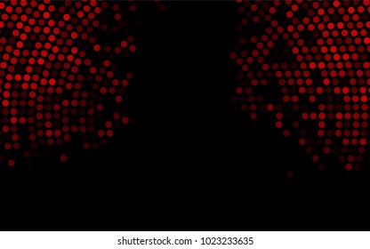 Dark Red vector illustration which consist of circles. Dotted gradient design for your business. Creative geometric background in halftone style with colored spots.