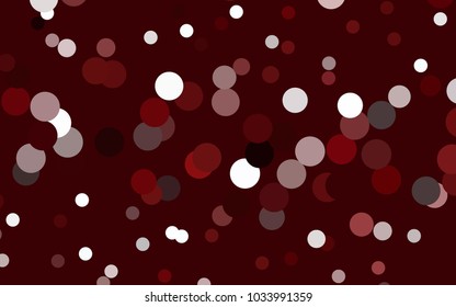 Dark Red vector illustration which consist of circles. Dotted gradient design for your business. Creative geometric background in halftone style with colored spots.