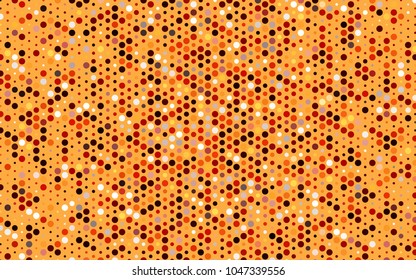 Dark Red vector illustration which consist of circles. Dotted gradient design for your business. Creative geometric background in halftone style with colored spots.