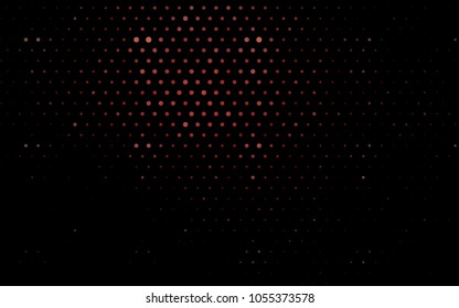 Dark Red vector illustration which consist of circles. Dotted gradient design for your business. Creative geometric background in halftone style with colored spots.