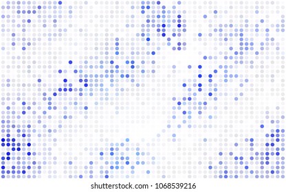 Dark Red vector illustration which consist of circles. Dotted gradient design for your business. Creative geometric background in halftone style with colored spots.