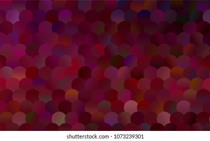 Dark Red vector illustration which consist of circles. Dotted gradient design for your business. Creative geometric background in halftone style with colored spots.