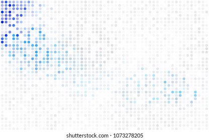 Dark Red vector illustration which consist of circles. Dotted gradient design for your business. Creative geometric background in halftone style with colored spots.