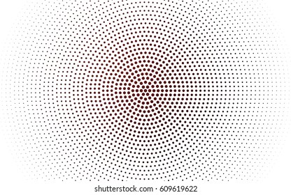 Dark Red vector illustration which consist of circles. Dotted gradient design for your business. Creative geometric background in halftone style with colored spots.