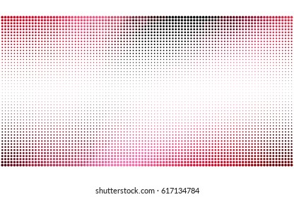 Dark Red vector illustration which consist of circles. Dotted gradient design for your business. Creative geometric background in halftone style with colored spots.