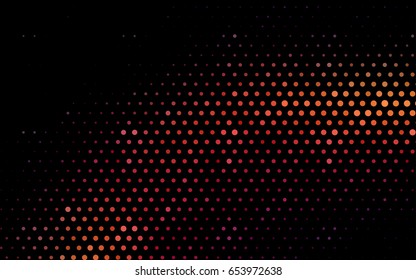 Dark Red vector illustration which consist of circles. Dotted gradient design for your business. Creative geometric background in halftone style with colored spots.