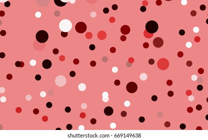 Dark Red vector illustration which consist of circles. Dotted gradient design for your business. Creative geometric background in halftone style with colored spots.