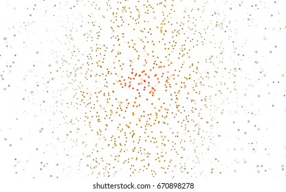Dark Red vector illustration which consist of circles. Dotted gradient design for your business. Creative geometric background in halftone style with colored spots.
